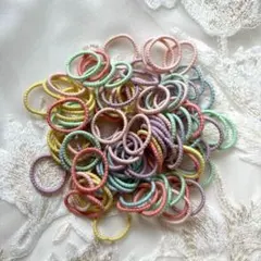 1番 100本セット　キッズ ベビー 小さい ヘアゴム カラフル　2ｃｍ 保育園