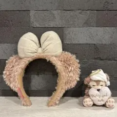 ダッフィ　マスコット10cm ・シェリーメイ カチューシャ　セット売り