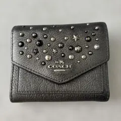 COACH 三つ折り財布 メタリック スタッズ 星型のサムネイル