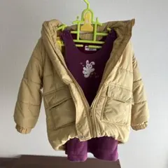 ミキハウス スカート➕ベージュ フード付きダウンコート