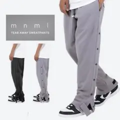 mnml スウェットパンツ TEAR AWAY SWEATPANTS ブラック