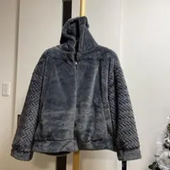 フリース フード付き グレー アウター