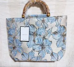 wopiaoliang 花柄 バッグ 竹ハンドル