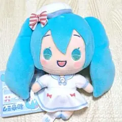 初音ミク×シナモロール ぬいぐるみ マリンスタイル