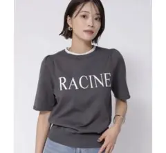 美品 アプワイザーリッシェ レイヤード風ロゴニット