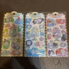 正規品　キラキラウォーターインシール　シマエナガ　ねこ　クラックス