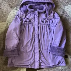 bebe 紫色 フード付き中綿コート