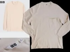 美品　ユニクロ U クリーム色 XL 長袖カットソー