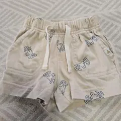 baby gap ベージュクマプリントショートパンツ 3-6ヶ月