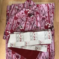 小紋 着物 梅柄 帯セット トールサイズのサムネイル