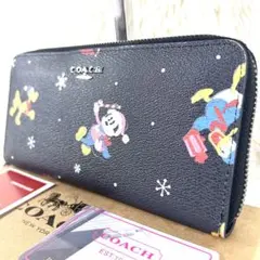 COACH コーチ ディズニー コラボ ミッキーマウスプルートレザー 長財布