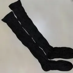 HYSTERIC GLAMOURスカル柄 ブラック ハイ ソックスのサムネイル