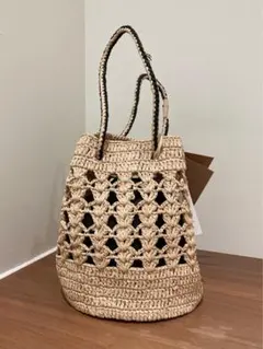 VASIC LIDO TOTE ブラック ラフィアバッグ - メルカリ