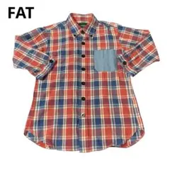 FAT エフエーティー　ネルシャツ　チェック柄　7分袖