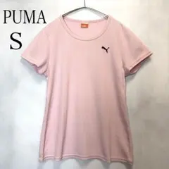 PUMA プーマ ロゴ トレーニングウェア Tシャツ メッシュ ピンク S
