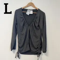 【Andrew】新品タグ付き✨カーディガン グレー Lサイズ ボタン付き