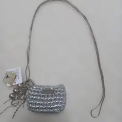 『タグ付き新品』niko and… マクラメポーチネックレス シルバー