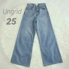 Ungrid ハイウエストバギーデニム 25inch ブルー