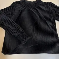 w closet ブラック 長袖シャツ ストライプ