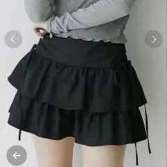 jouetie リボンティアードミニスカパン ブラック