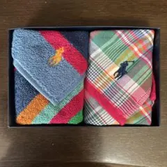 RalphLaurenハンカチ 2枚(ご依頼にお応えし値下の為箱無しとします)