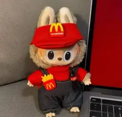 ラブブ labubu 着せ替え ぬい服 3点セット(マクドナルドセット)