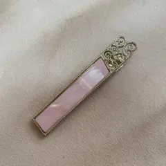 天然石柄のピンクの