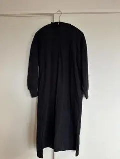 UNIQLO スウェットフーデッドワンピース　ブラックのサムネイル