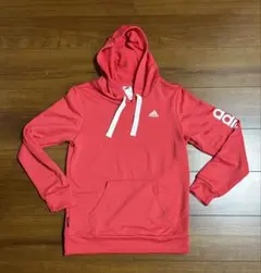 adidas コーラルピンク フード付きパーカー