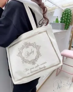 rady ホテルシリーズ♡Radyちゃんトート ホワイト×ゴールド トートバッグ