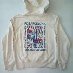 FC Barcelona パーカー Mサイズ クリーム色