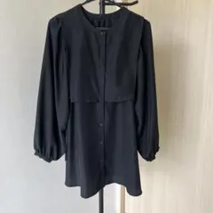 しまむら　黒ブラウス　チュニック　LL 大きいサイズ