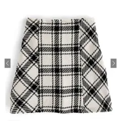 バックリボンツイードチェックミニスカート[gm699] GRL