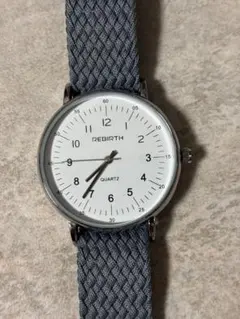 REBIRTH リバース ユニセックス ブレイドキャンバスストラップ アナログ