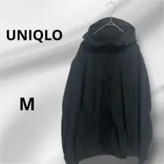 【UNIQLOユニクロ】黒 フード付き ナイロンジャケット✨M
