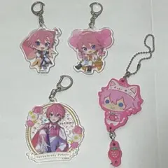 さとみくんアクリルキーホルダー ・ラバーキーホルダー4個