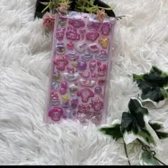 新品　マイメロ　マイメロディ ぷくぷくシール　3D可愛いキャラクター立体