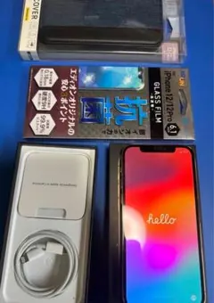 送料込美品SIMフリーiPhone12proゴールド新品未使用フィルムケース付き
