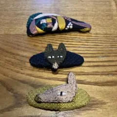 ミナペルホネンの生地を使った ヘアピン