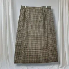 MISSEL ミゼール チェックスカート 15号 XL ウール絹 秋冬 きれいめ