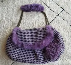 ファー付きバッグ