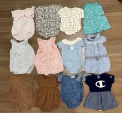 ベビー　ロンパース　60 70 80 夏服　ワンピース