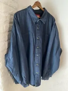 90s〜 ラングラー デニム キルティング 中綿 ジャケット ビックサイズ