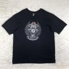 USA製 ハーレーダビッドソン Tシャツ プリント オーバーサイズ 4XL 黒