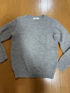 monkey time グレー ニットセーター　アルパカ　モンキータイム