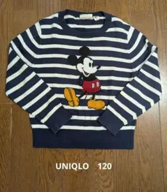 UNIQLO ミッキーマウス 長袖　薄手　セーター 120cm　春秋むけ