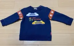 ミキハウス 電車刺繍トレーナー ネイビー 90㎝