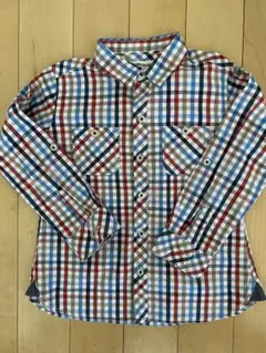 green label relaxing チェックブラウス　125㎝