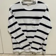 レディース Tシャツ ボーダー 紺色 薄手 Mサイズ