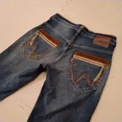 EDWIN jerseys ERZ007 ストレッチ デニム 日本製 紺 S